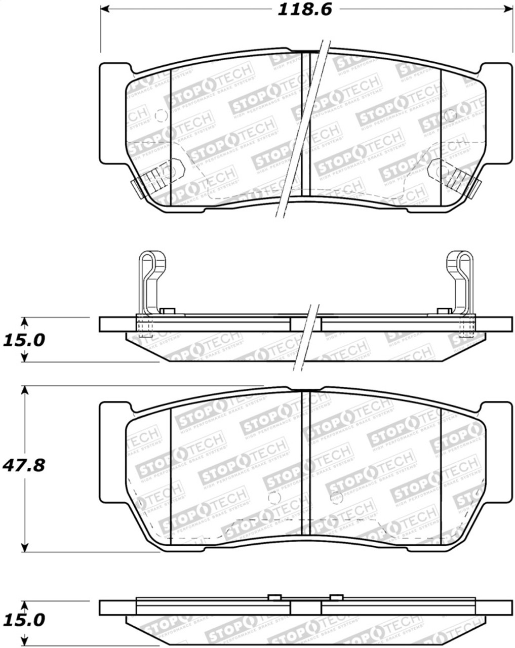 StopTech Street Brake Pads - 308.09540