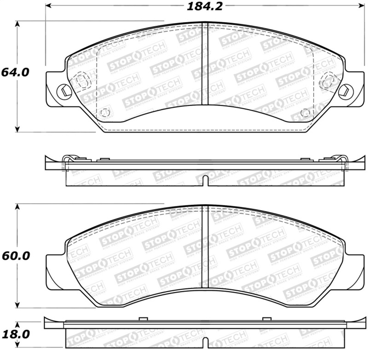 StopTech Street Brake Pads - 308.10920