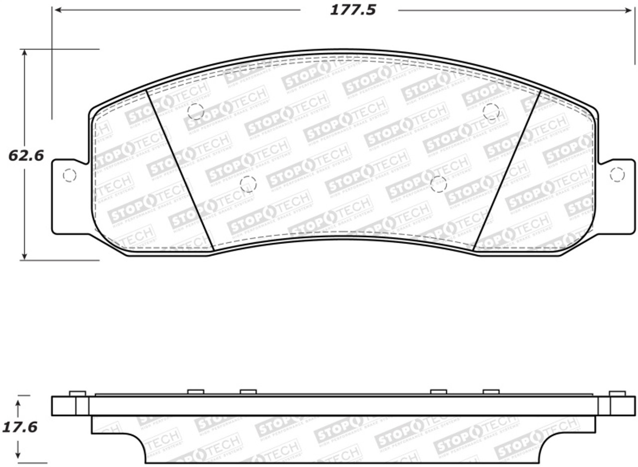 StopTech Street Brake Pads - Rear - 308.13330