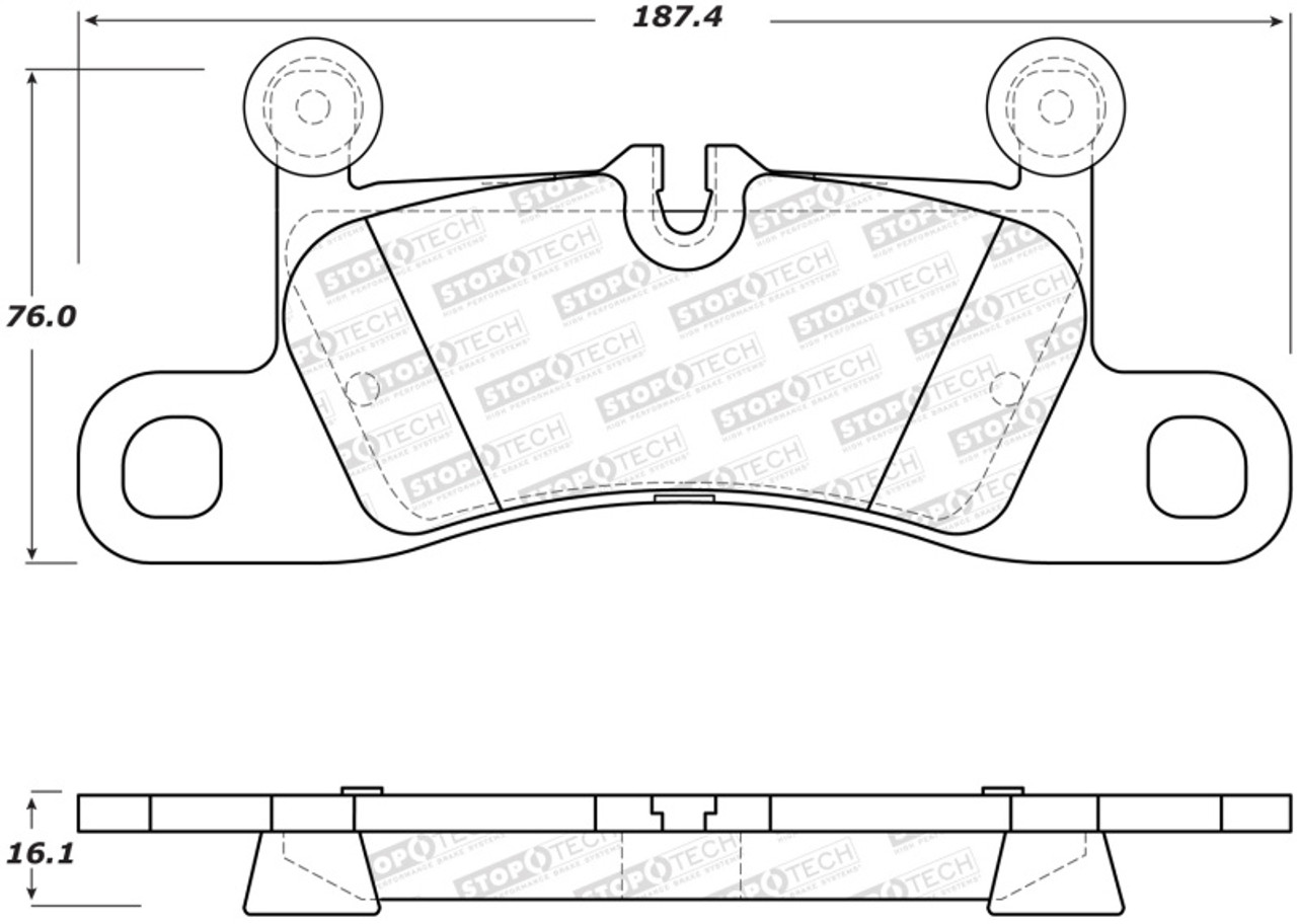 StopTech 11-17 Volkswagen Touareg Street Performance Rear Brake Pads - 308.14530