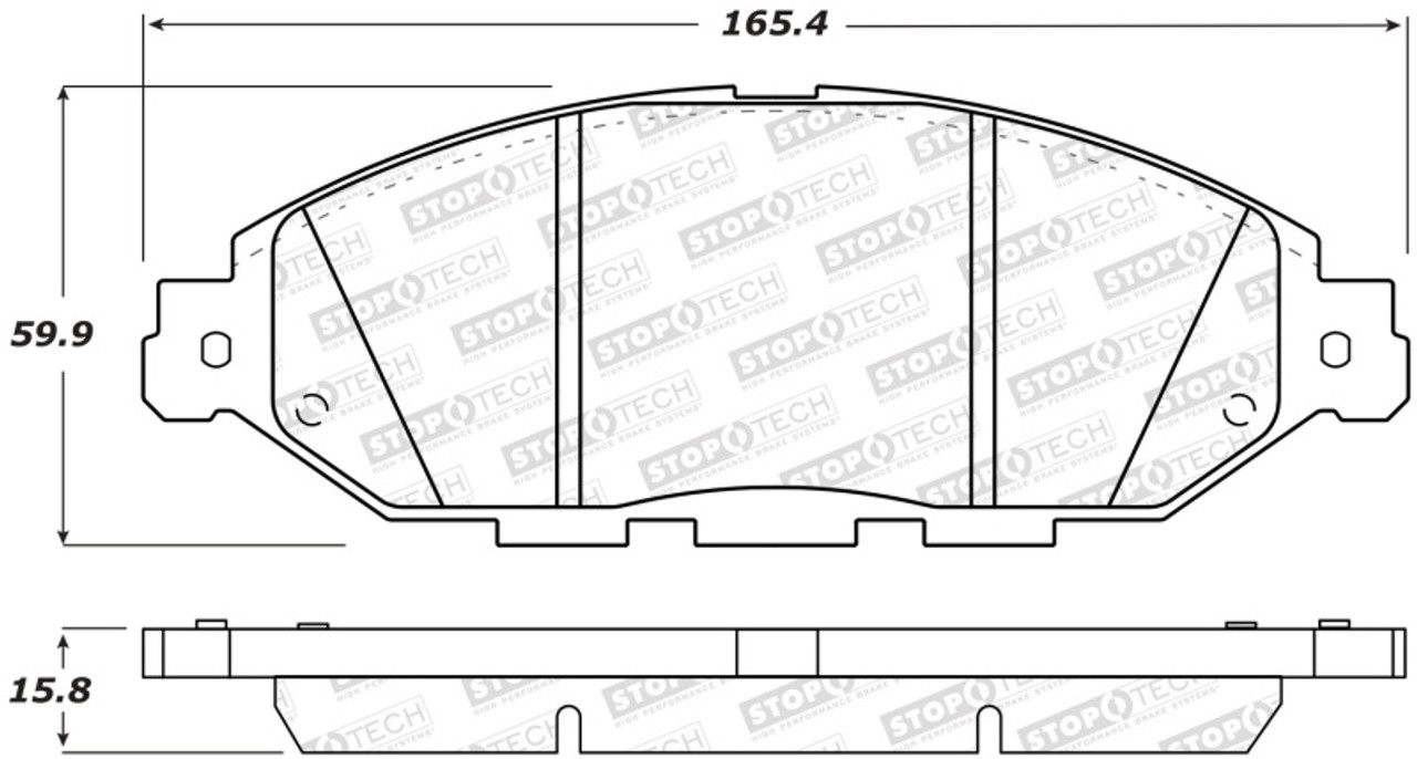 StopTech Street Brake Pads - Front - 308.16490