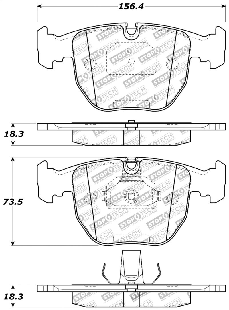 StopTech Performance 00-04 BMW M5 E39 / 00-06 X5 / 03-05 Range Rover HSE Front Brake Pads - 309.06810