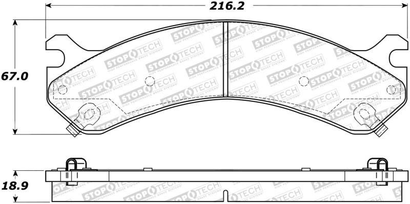 StopTech Sport Brake Pads w/Shims and Hardware - Front - 309.09090