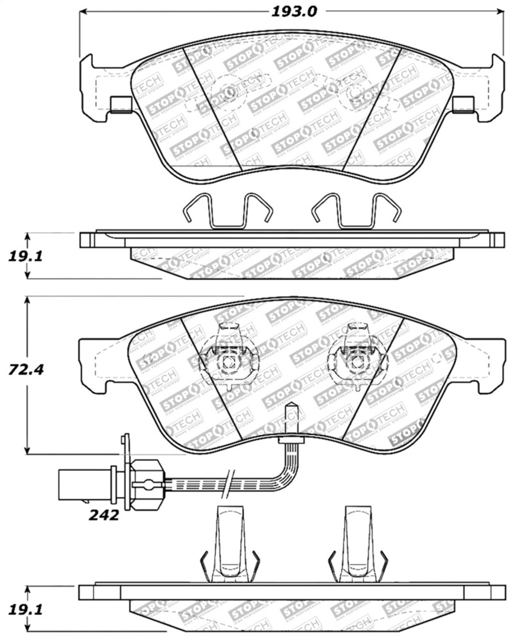 StopTech Performance 07-10 Audi S6/S8 Front Brake Pads - 309.10240