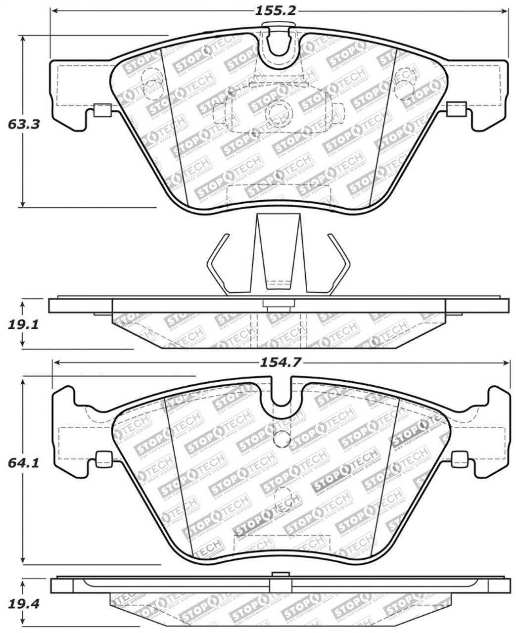 StopTech Performance 12 BMW X1 / 09-13 Z4 / 06 325 Series (Exc E90) Front Brake Pads - 309.10610