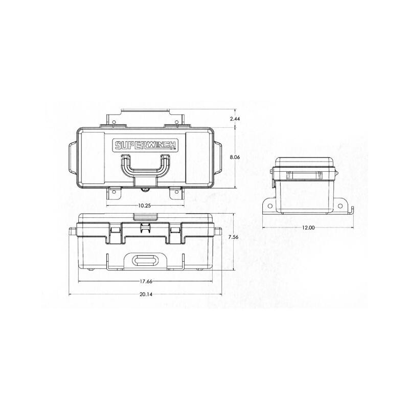 Superwinch 4000 LBS 12V DC 3/16in x 50ft Synthetic Rope Winch2Go - 1140232