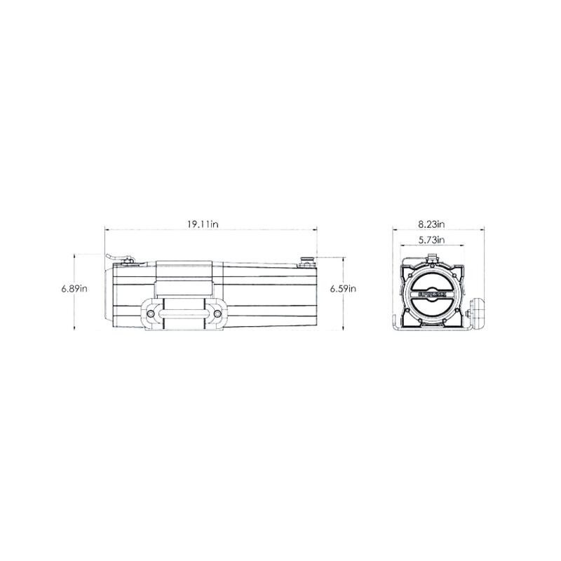 Superwinch 7500 LBS 12V DC 5/16in x 54ft Steel Rope S7500 Winch - 1475200