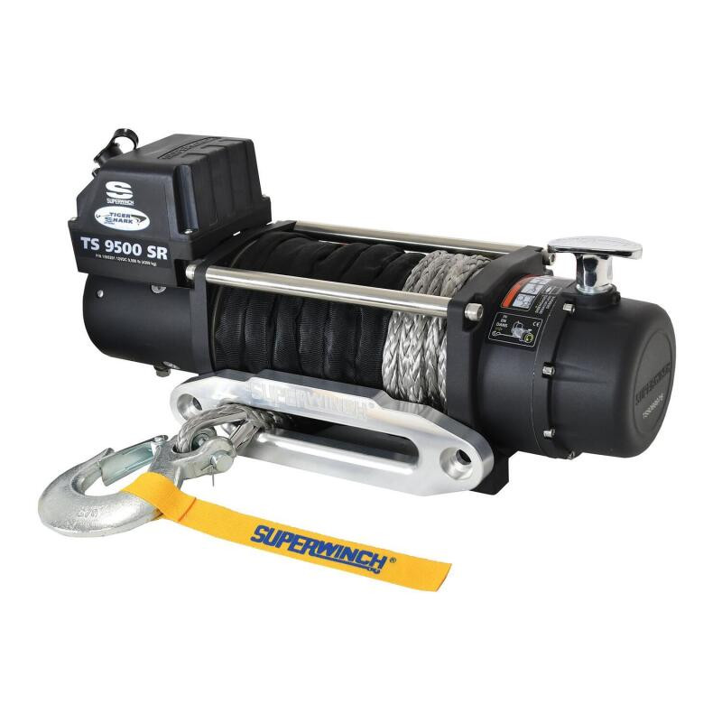 Superwinch 9500 LBS 12V DC 3/8in x 80ft Synthetic Rope Tiger Shark 9500 Winch - 1595201