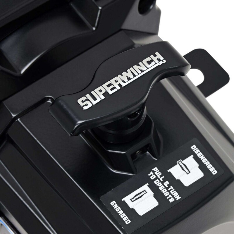 Superwinch 10000 LBS 12V DC 3/8in x 80ft Synthetic Rope SX10SR Winch - Semi Gloss Black - 1710204
