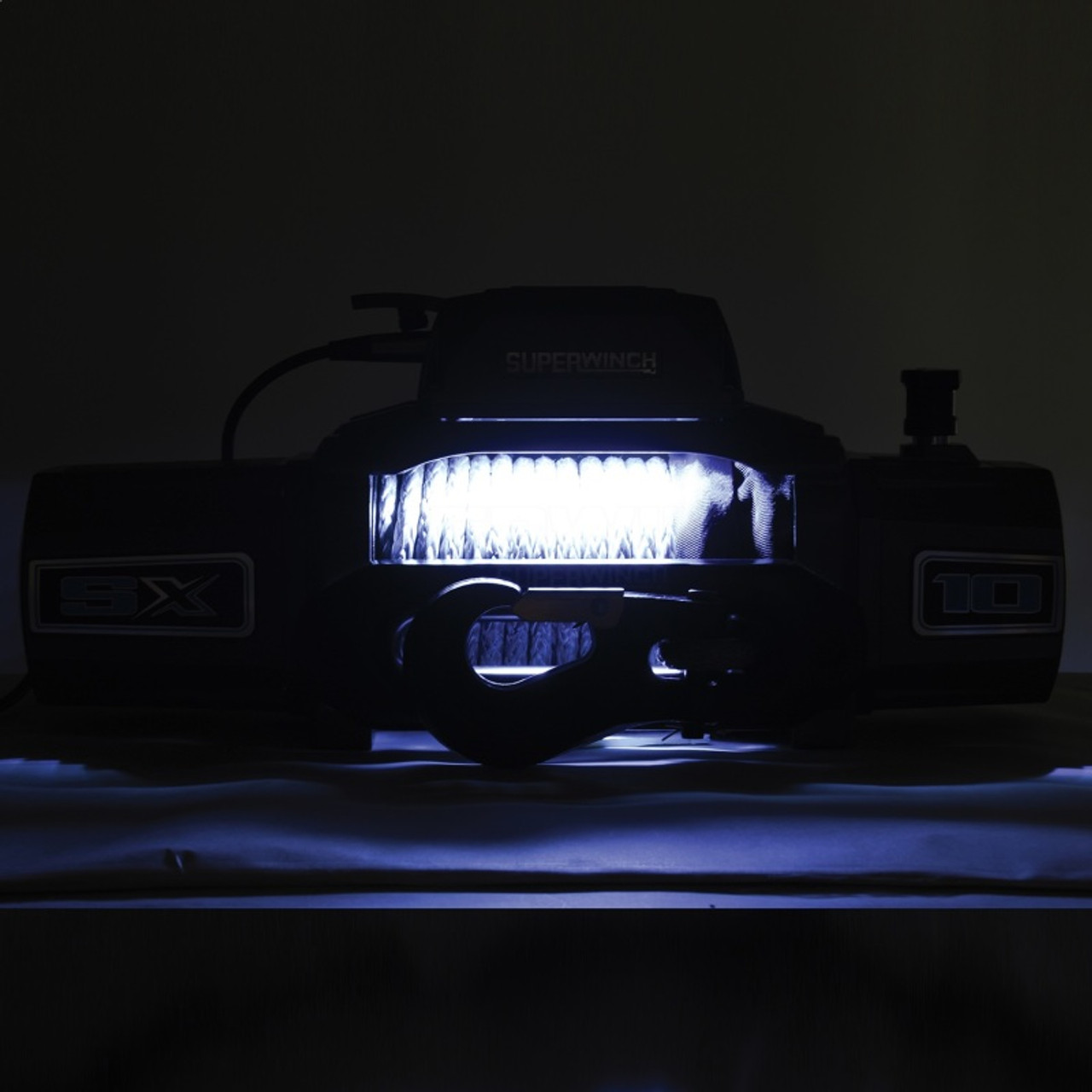 Superwinch 12000 LBS 12V DC 3/8in x 80ft Synthetic Rope SX 12000SR Winch - Graphite - 1712201