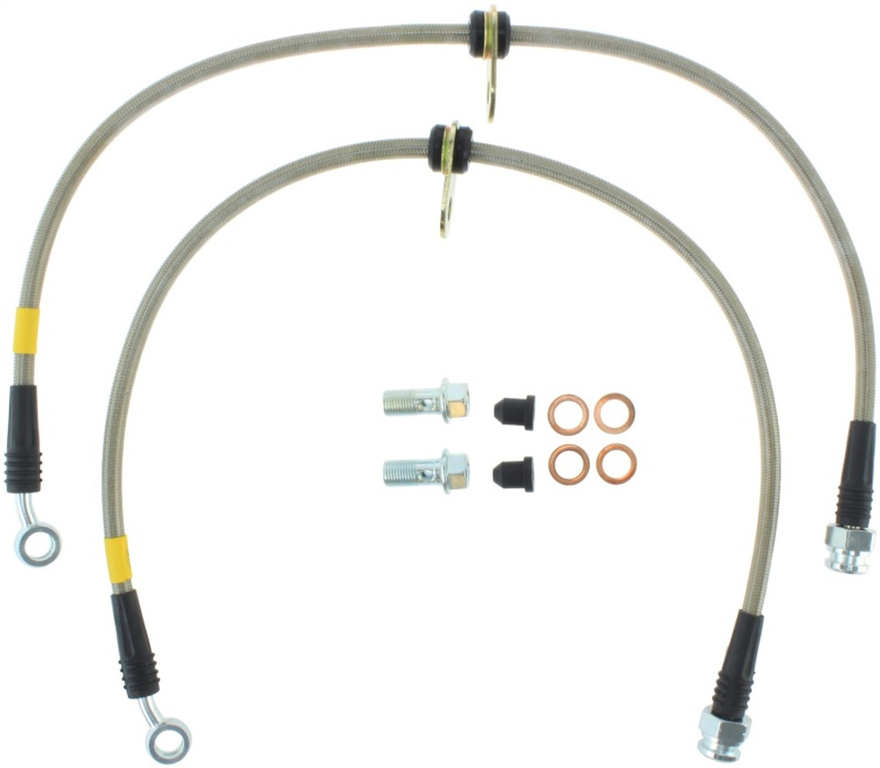 StopTech 02-05 Honda Civic Stainless Steel Front Brake Line Kit - 950.40009