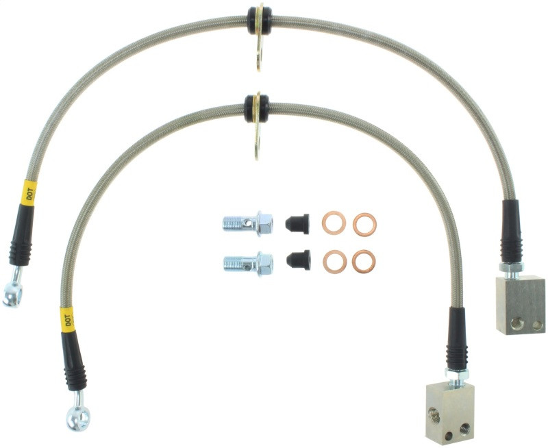 StopTech 07-08 Honda Fit Stainless Steel Brake Lines - 950.40017