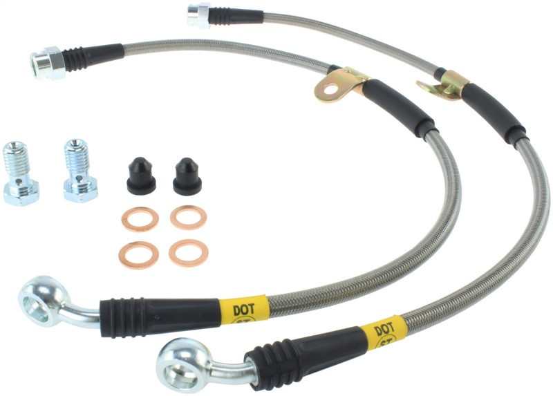 StopTech 07-08 Cadillac Escalade Stainless Steel Front Brake Lines - 950.66002