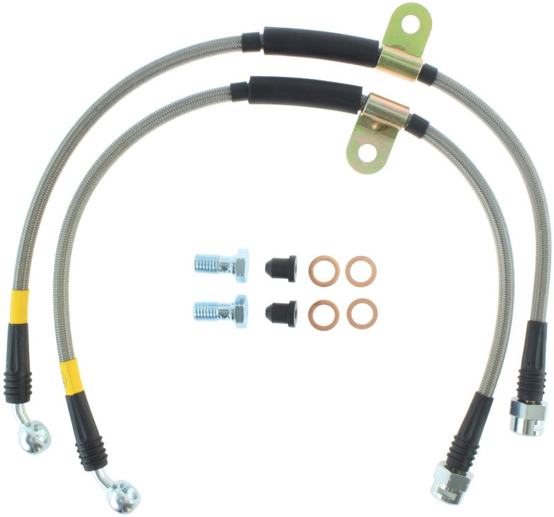 StopTech 07-08 Cadillac Escalade Stainless Steel Front Brake Lines - 950.66002