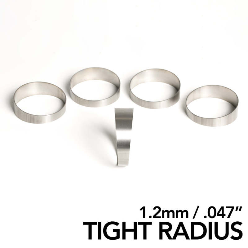 Ticon Industries 2.13in Diameter 1.25D Tight Radius 1.2mm/.047in Titanium Pie Cut - 5pk - 109-05401-0014