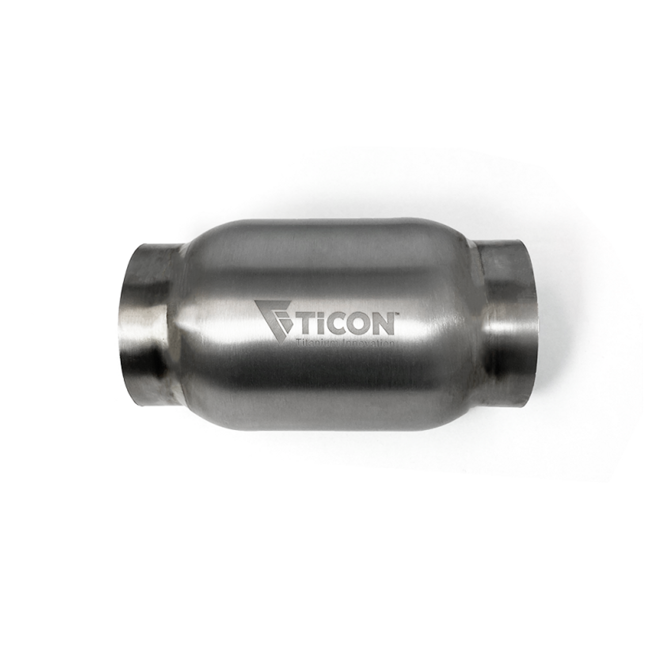 Ticon Industries 4in Body x 7in Length 3in Inlet/Outlet Titanium Bullet Resonator - 115-07613-0005
