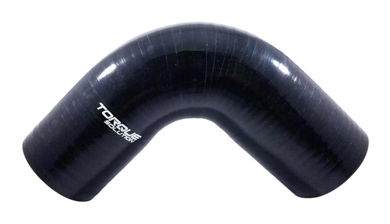 Torque Solution 90 Degree Silicone Elbow: 2 inch Black Universal - TS-CPLR-90D2BK