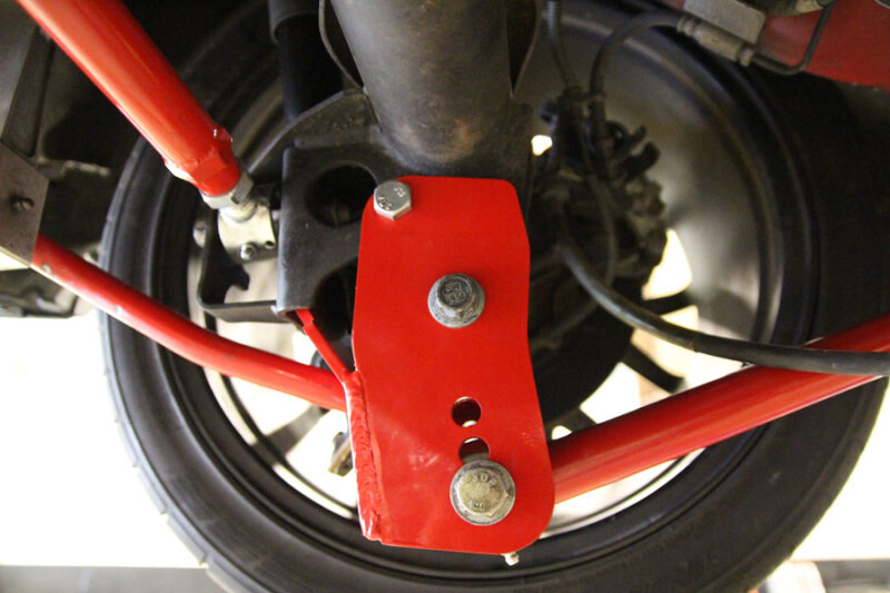 UMI Performance 05-14 Ford Mustang Rear Control Arm Relocation Brackets- Bolt In - 1060-R