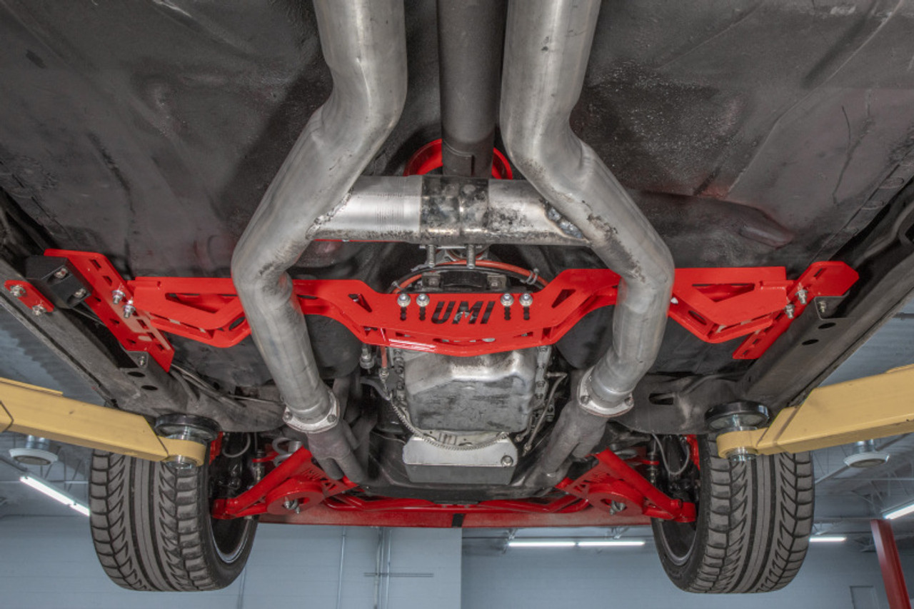UMI Performance 78-88 GM G-Body Modular Adjustable Transmission Crossmember - Red - 3108-R