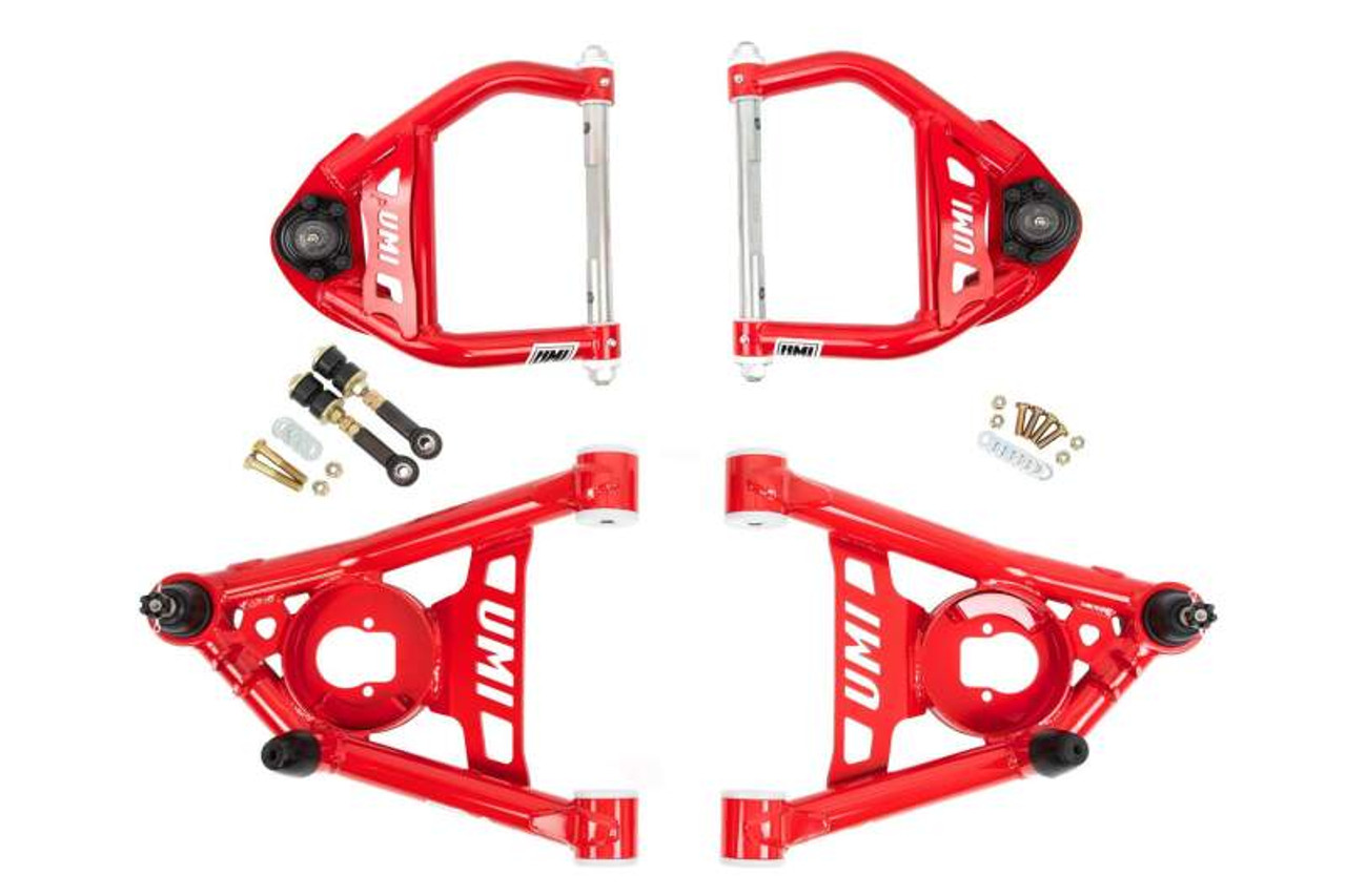 UMI Performance 64-72 GM A-Body Tubular Upper & Lower Front A-Arm Kit- Delrin Bushings - 403233-R