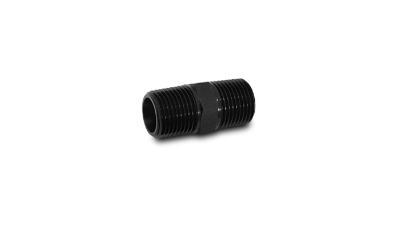 Vibrant 1/4in NPT x 1/4in NPT Straight Union Pipe Adapter Fitting - Aluminum - 10371