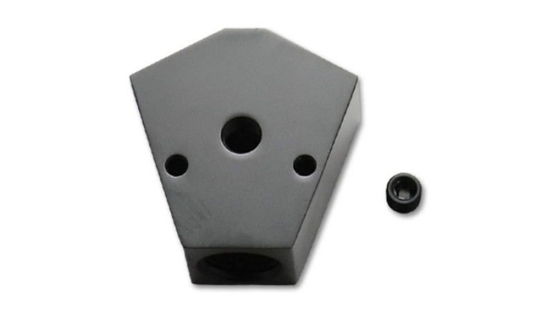 Vibrant Billet Aluminum Y-Block Fitting with 1/8in NPT Port - 1/2in NPT x 1/2in NPT x 1/2in NPT - 10822