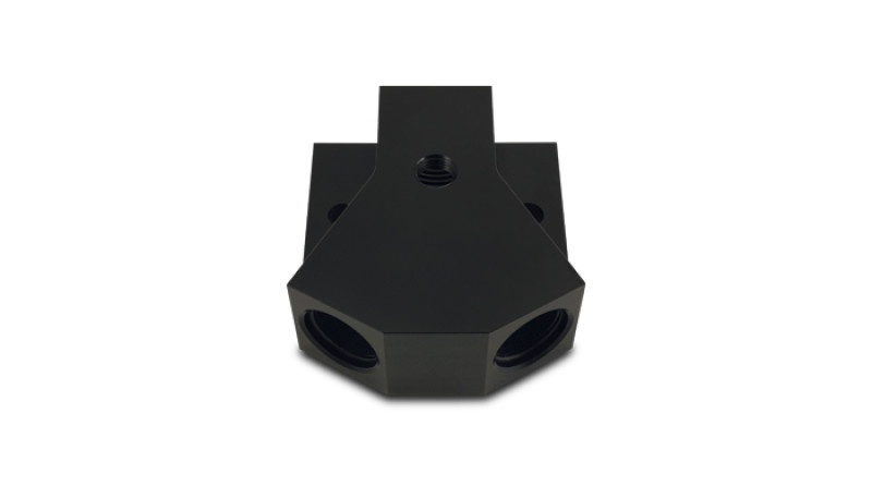 Vibrant Billet Aluminum Y-Block Fitting with 1/8in NPT Port -10AN x Dual -8AN ORB - 10894