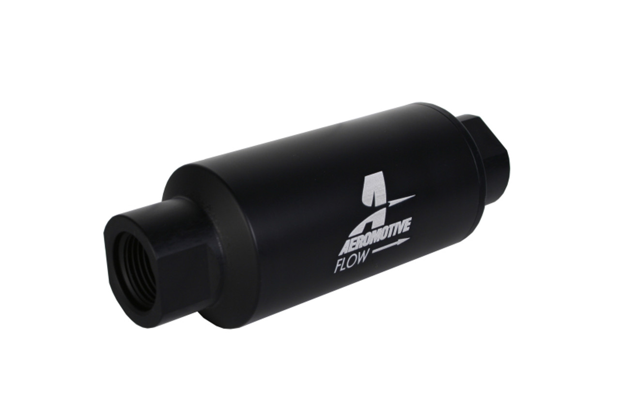 Aeromotive In-Line Marine Filter - AN-12 - 40 Micron SS Element - Black Hardcoat Finish - 12343