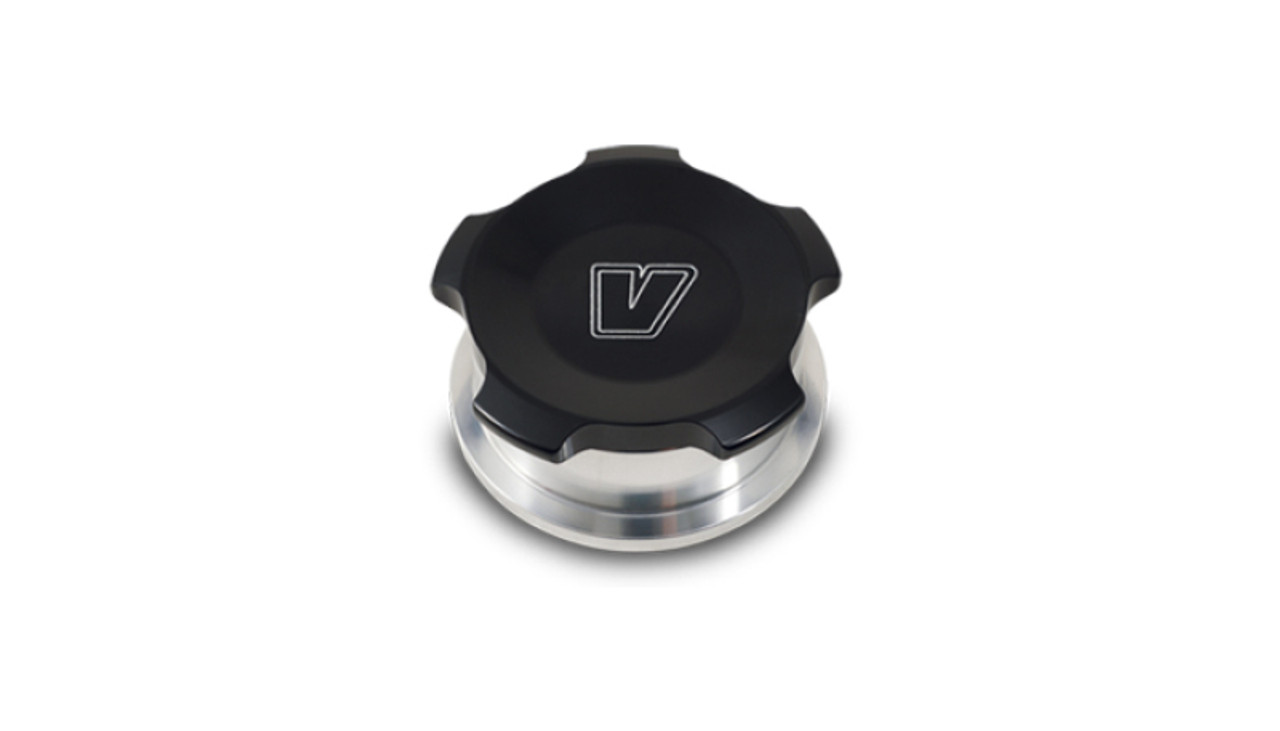 Vibrant 2.75in OD Aluminum Weld Bungs w/ Anodized Black Aluminum Threaded Cap (incl. O-Ring) - 11295