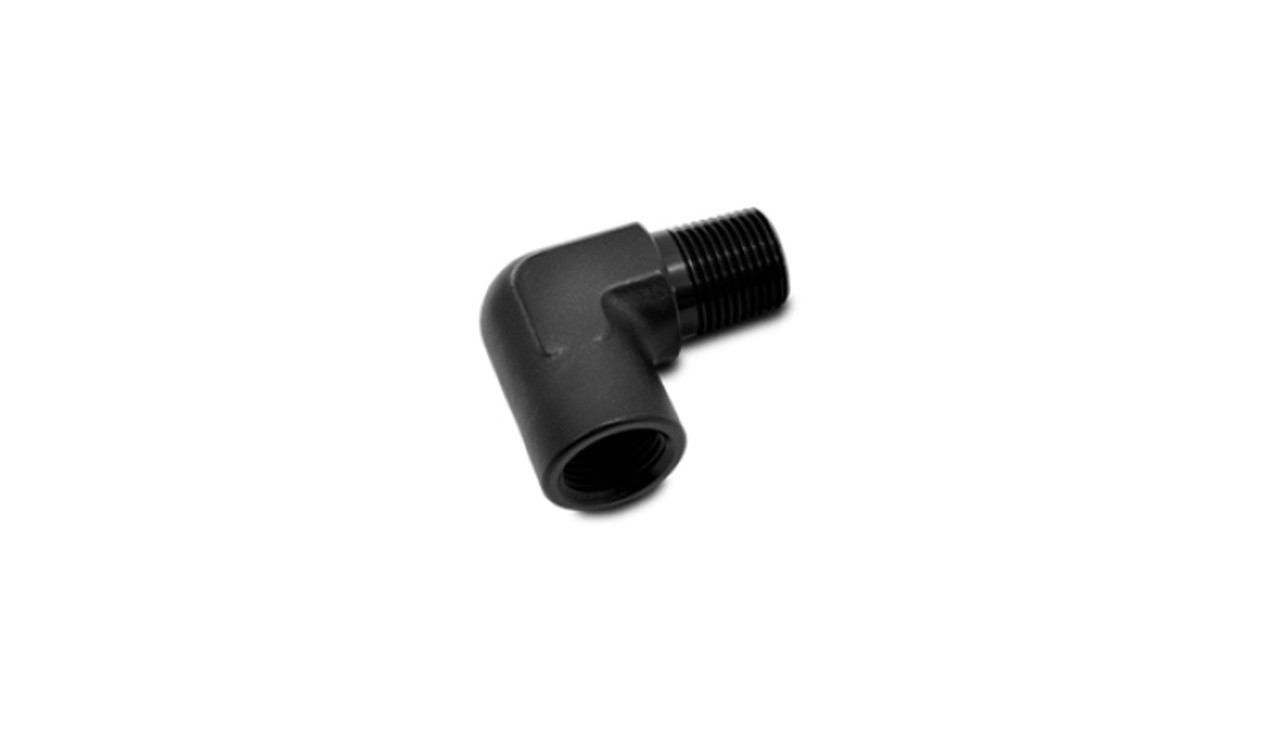 Vibrant 1/4in NPT Female to Male 90 Degree Pipe Adapter Fitting - 11341