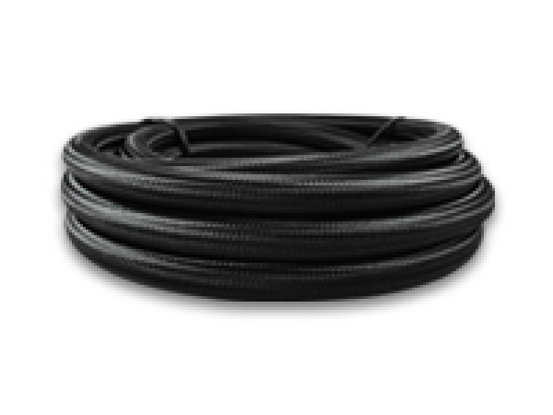 Vibrant -6 AN Black Nylon Braided Flex Hose (2 foot roll) - 11956