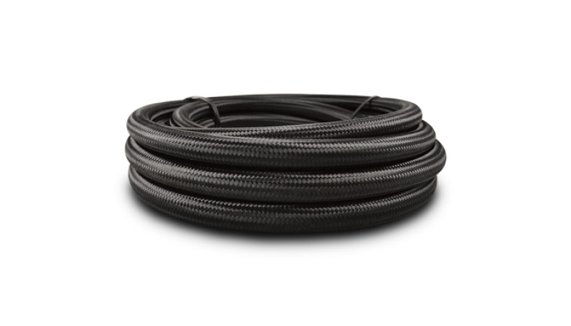 Vibrant -4 AN Black Nylon Braided Flex Hose (20 foot roll) - 11974