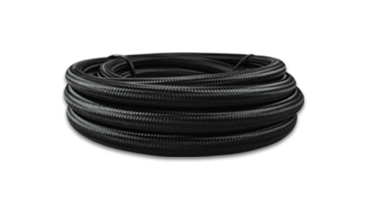 Vibrant -12 AN Black Nylon Braided Flex Hose (20 foot roll) - 11982