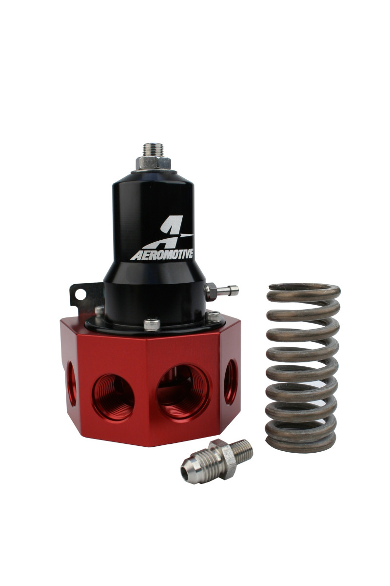 Aeromotive Regulator - 30-120 PSI - .500 Valve - 4x AN-08 and AN-10 inlets / AN-10 Bypass - 13133