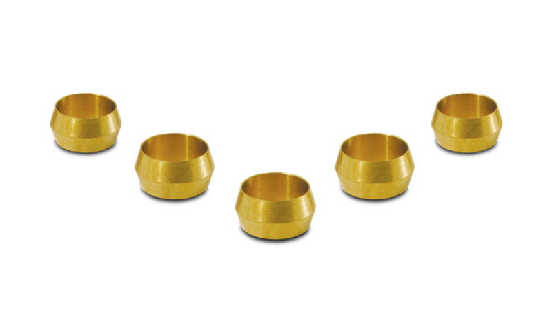 Vibrant Brass Olive Inserts 1/2in - Pack of 5 - 16468