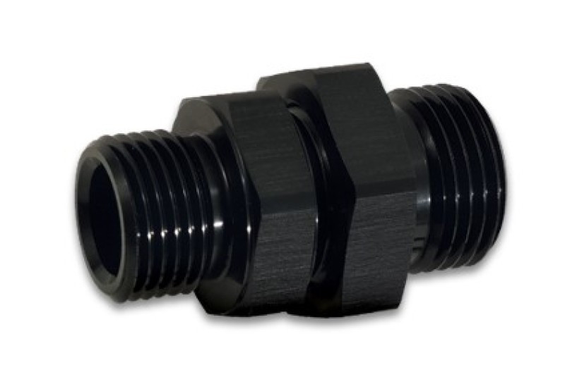 Vibrant -8AN to -6AN ORB Male to Male Union Adapter - Anodized Black - 16981