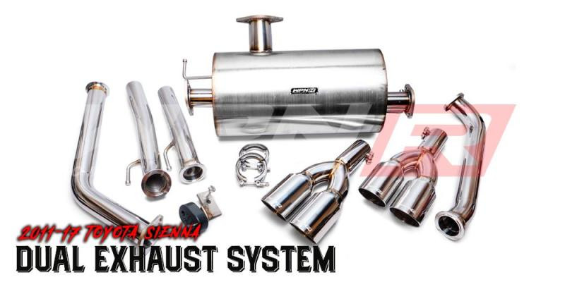 Weapon R 11-17 Toyota Sienna 3.5L Axle Back Exhaust w/Straight Cut Tips - 953-600-101