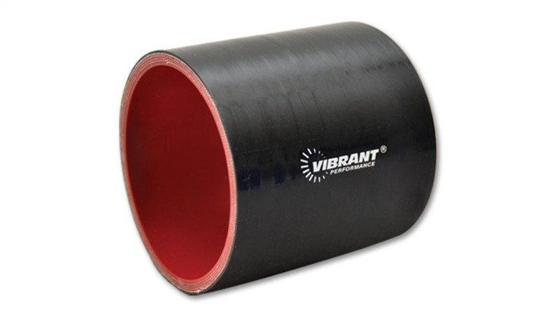 Vibrant 4 Ply Reinforced Silicone Straight Hose Coupling - 4.5in I.D. x 3in long (BLACK) - 2722
