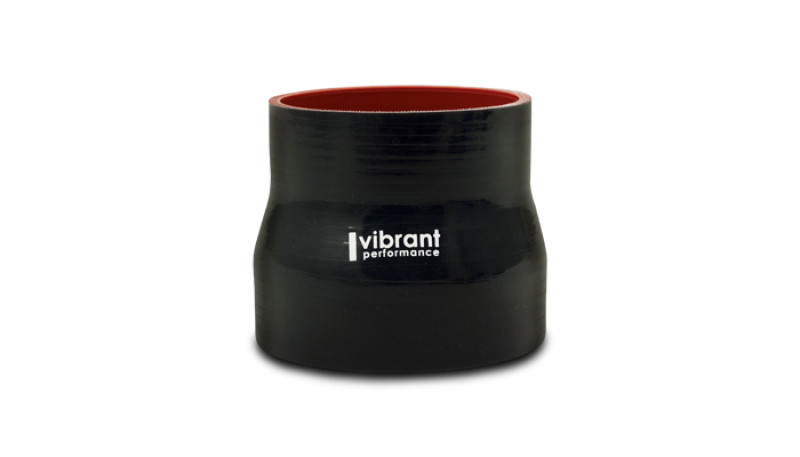 Vibrant 4 Ply Reinforced Silicone Transition Connector - 2in I.D. x 2.75in I.D. x 3in long (BLACK) - 2778