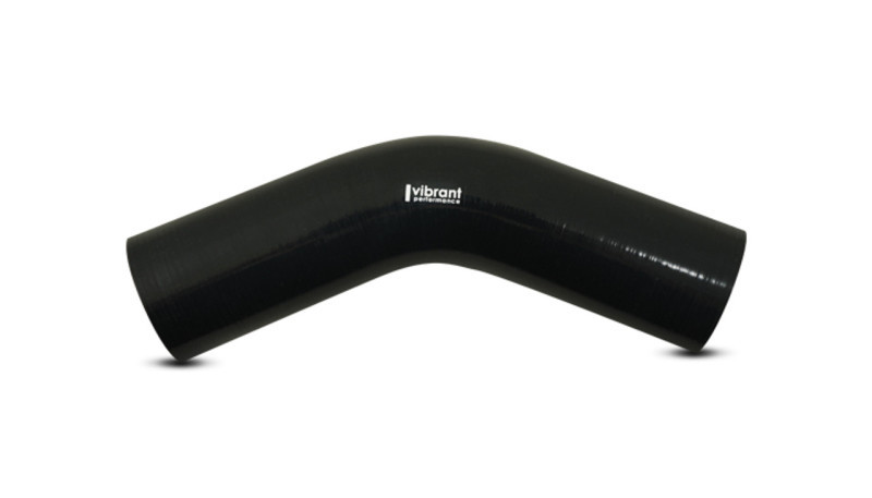 Vibrant 45 Degree Silicone Elbow 1.625in ID x 5.00in Leg Length - Black - 27905
