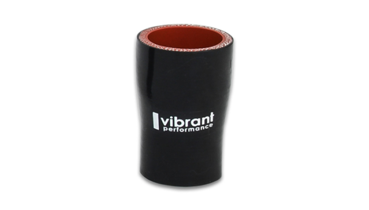 Vibrant 4 Ply Aramid Reducer Coupling 2.5in I.D. x 4in I.D. - Gloss Black - 2928