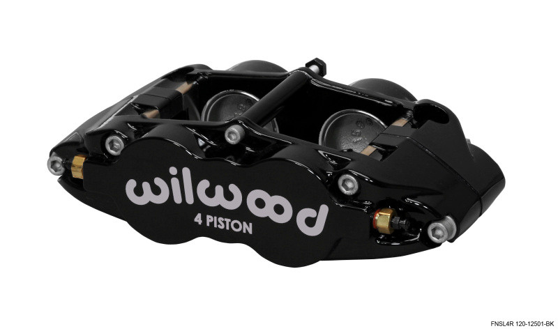 Wilwood Caliper-Narrow Superlite 4R - Black 1.75/1.75in Pistons 1.25in Disc - 120-12501-BK