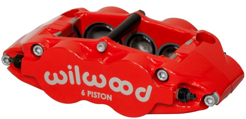 Wilwood Caliper-Forged Narrow Superlite 6R-R/H 1.75/1.25in/1.25in Pistons 1.25in Rotor - Red - 120-14550-RD