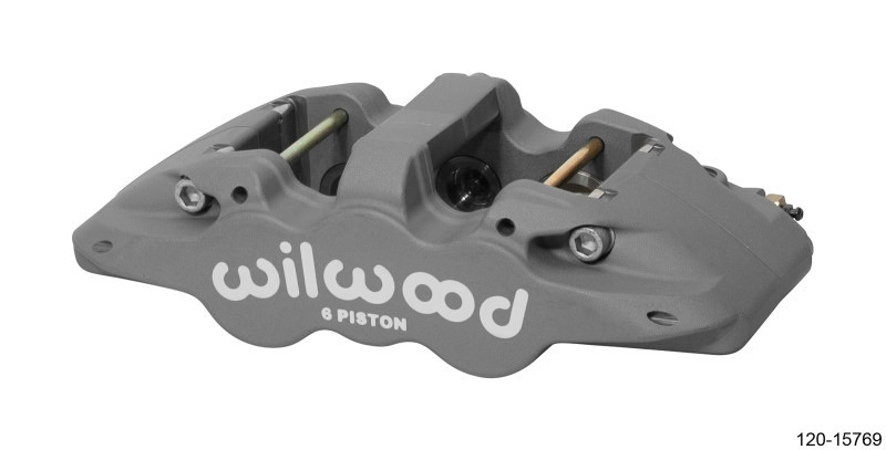 Wilwood Caliper-Aero6-L/H - Type III Ano 1.62/1.12/1.12in Pistons 1.25in Disc - 120-15769