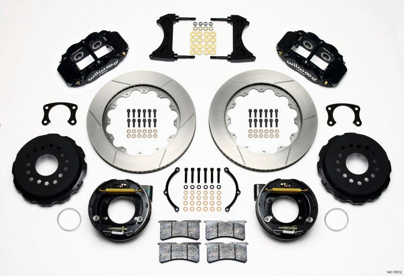 Wilwood Narrow Superlite 4R Rear P-Brk Kit 14.00in New Big Ford 2.50in Offset - 140-10012