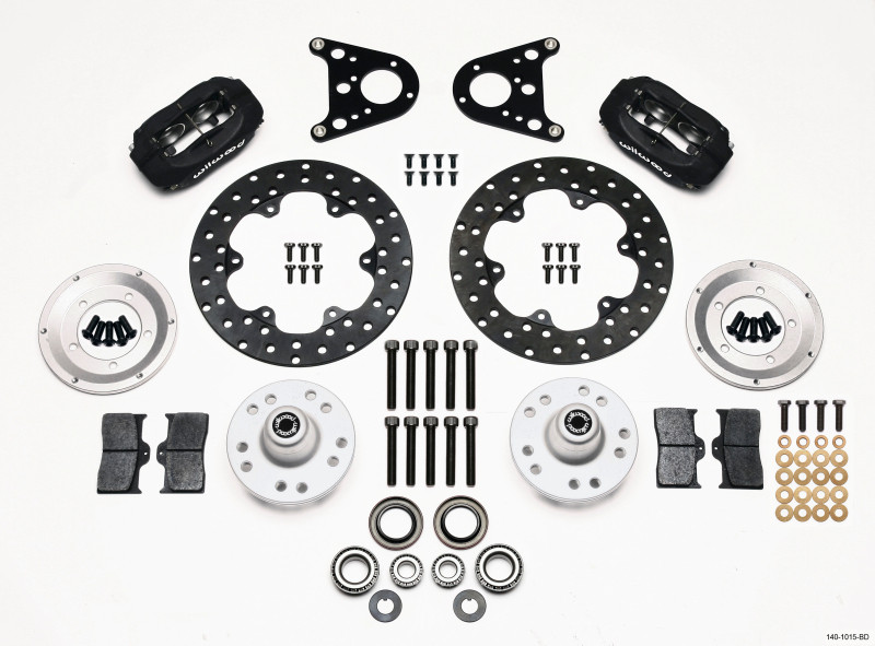 Wilwood Forged Dynalite Front Drag Kit Drilled Rotor Art Morrison Strut - 140-1015-BD