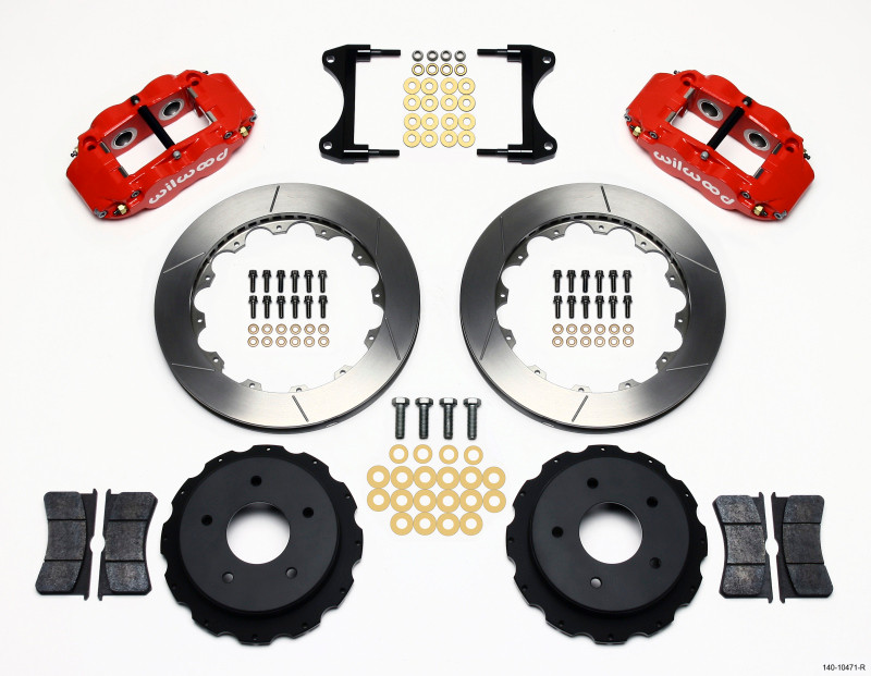 Wilwood Narrow Superlite 4R Rear Kit 12.88in Red 65-82 Corvette C2/C3 - 140-10471-R