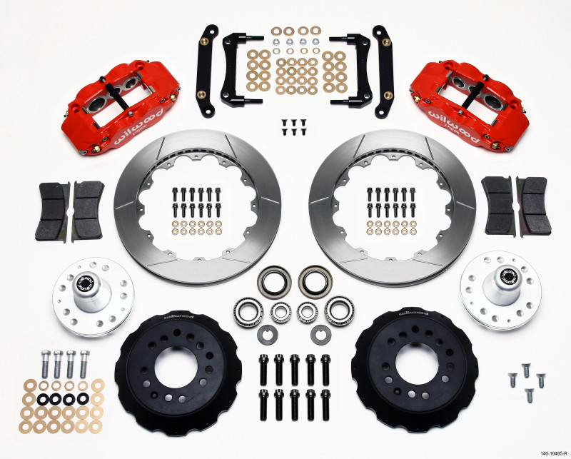 Wilwood Narrow Superlite 6R Front Hub Kit 12.88in Red 70-78 Camaro (*Line Kit Needed*) - 140-10485-R