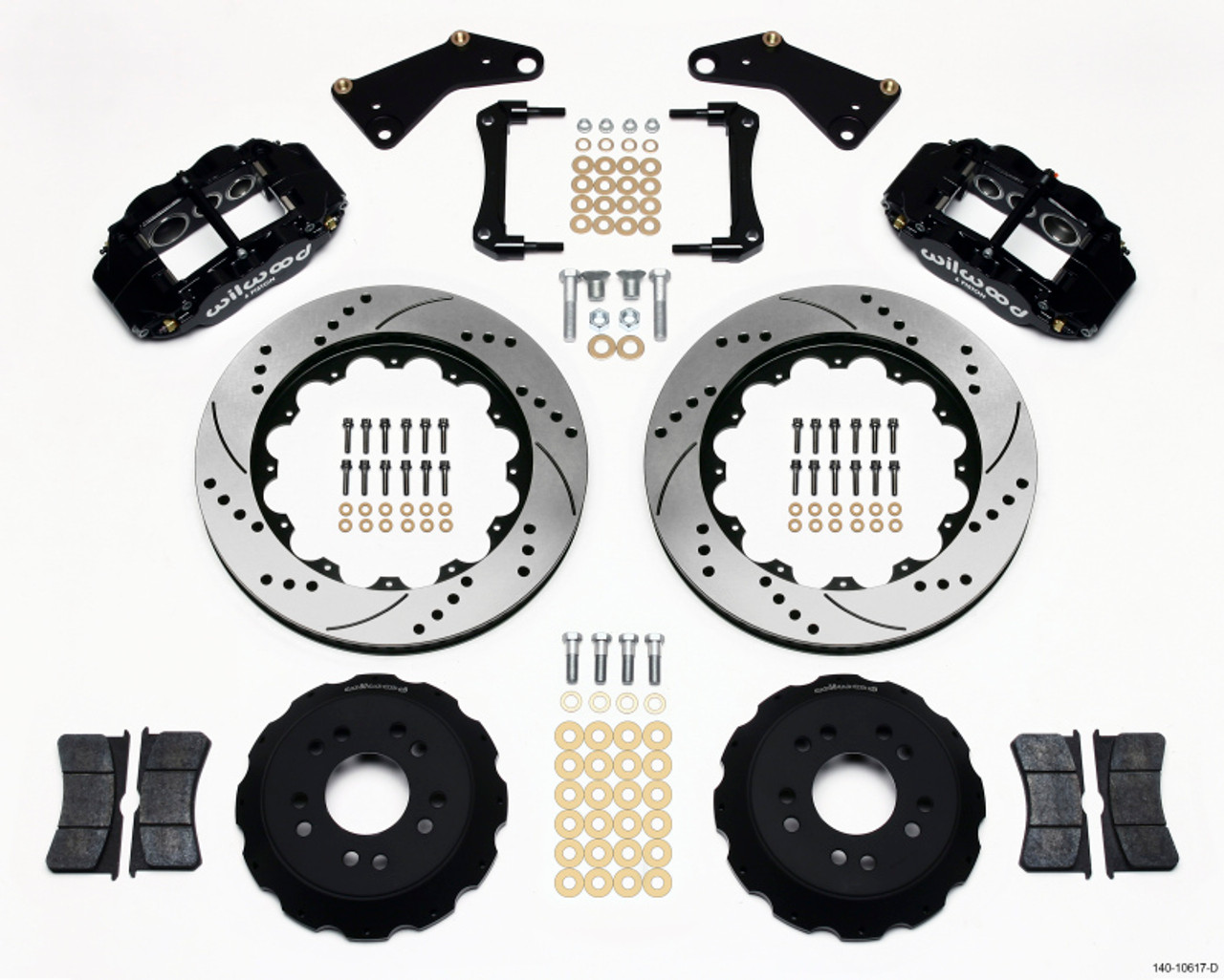 Wilwood Narrow Superlite 6R Front Hat Kit 14.00in Drilled 65-82 Corvette C2/C3 - 140-10617-D