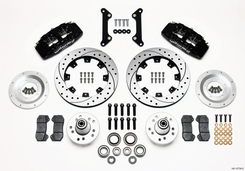 Wilwood Dynapro 6 Front Hub Kit 12.19in Drilled 70-78 Camaro - 140-10738-D